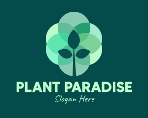 Green Plant Stained Glass logo design