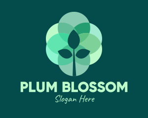 Green Plant Stained Glass logo design