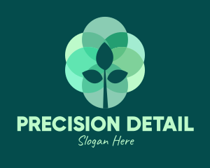 Green Plant Stained Glass logo design