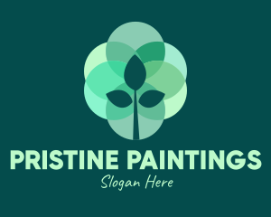 Green Plant Stained Glass logo design