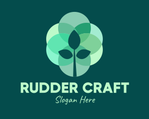 Green Plant Stained Glass logo design