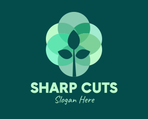 Green Plant Stained Glass logo design