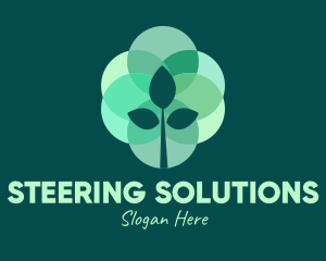 Green Plant Stained Glass logo design