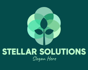 Green Plant Stained Glass logo design