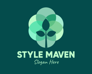 Green Plant Stained Glass logo design