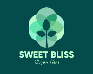 Green Plant Stained Glass logo design