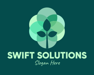 Green Plant Stained Glass logo design