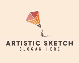Flying Kite Pencil logo