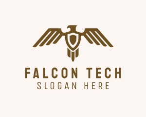 Falcon Shield Crest logo design