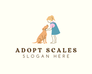 Girl Dog Pet logo design