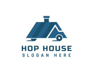 Blue House Car logo design