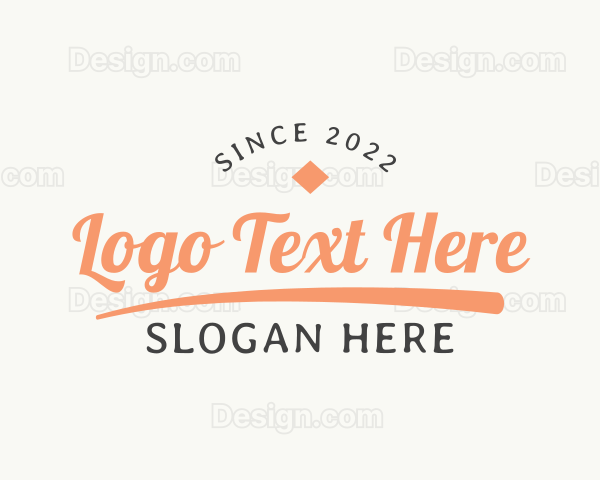 Retro Cursive Branding Logo