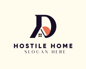 Residential Home Letter D logo design