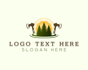 Lumberjack Tree Logging logo