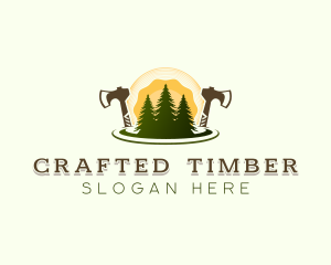 Lumberjack Tree Logging logo design