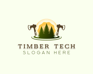 Lumberjack Tree Logging logo