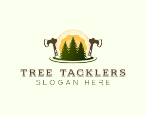 Lumberjack Tree Logging logo