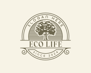 Eco Oak Tree Park logo design