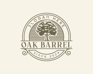 Eco Oak Tree Park logo design