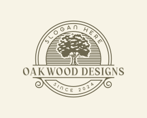 Eco Oak Tree Park logo design