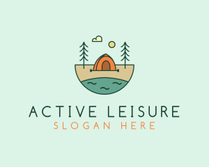 Lakeside Tent Camping logo design