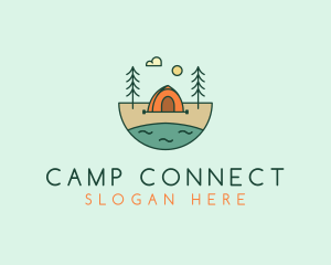 Lakeside Tent Camping logo design