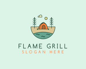 Lakeside Tent Camping logo design