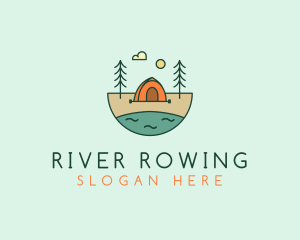 Lakeside Tent Camping logo design