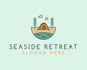 Lakeside Tent Camping logo design