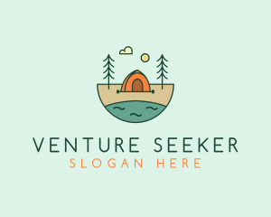 Lakeside Tent Camping logo design