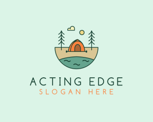 Lakeside Tent Camping logo design