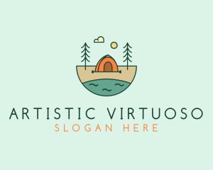 Lakeside Tent Camping logo design