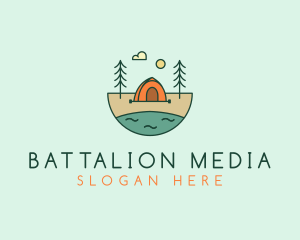 Lakeside Tent Camping logo design