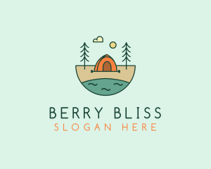 Lakeside Tent Camping logo design