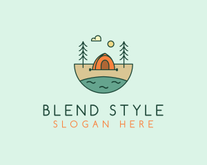 Lakeside Tent Camping logo design