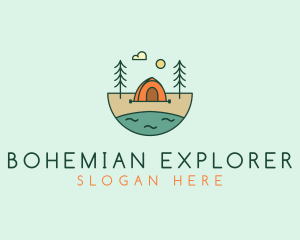 Lakeside Tent Camping logo design