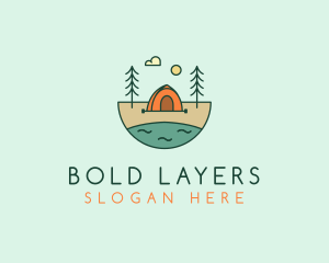 Lakeside Tent Camping logo design