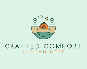 Lakeside Tent Camping logo design