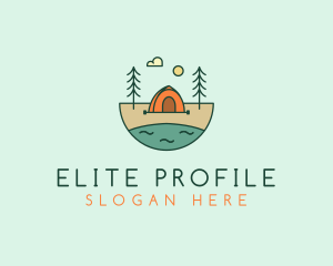 Lakeside Tent Camping logo design