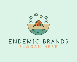 Lakeside Tent Camping logo design