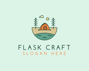 Lakeside Tent Camping logo design