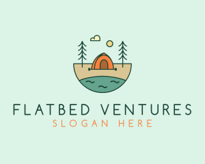 Lakeside Tent Camping logo design