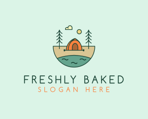 Lakeside Tent Camping logo design