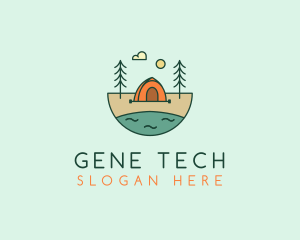 Lakeside Tent Camping logo design