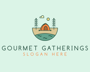 Lakeside Tent Camping logo design