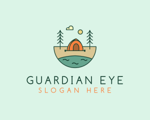 Lakeside Tent Camping logo design