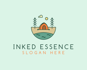 Lakeside Tent Camping logo design