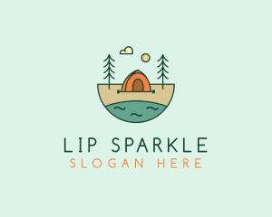 Lakeside Tent Camping logo design