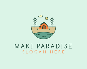 Lakeside Tent Camping logo design