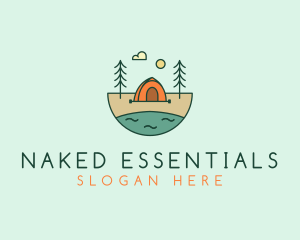 Lakeside Tent Camping logo design